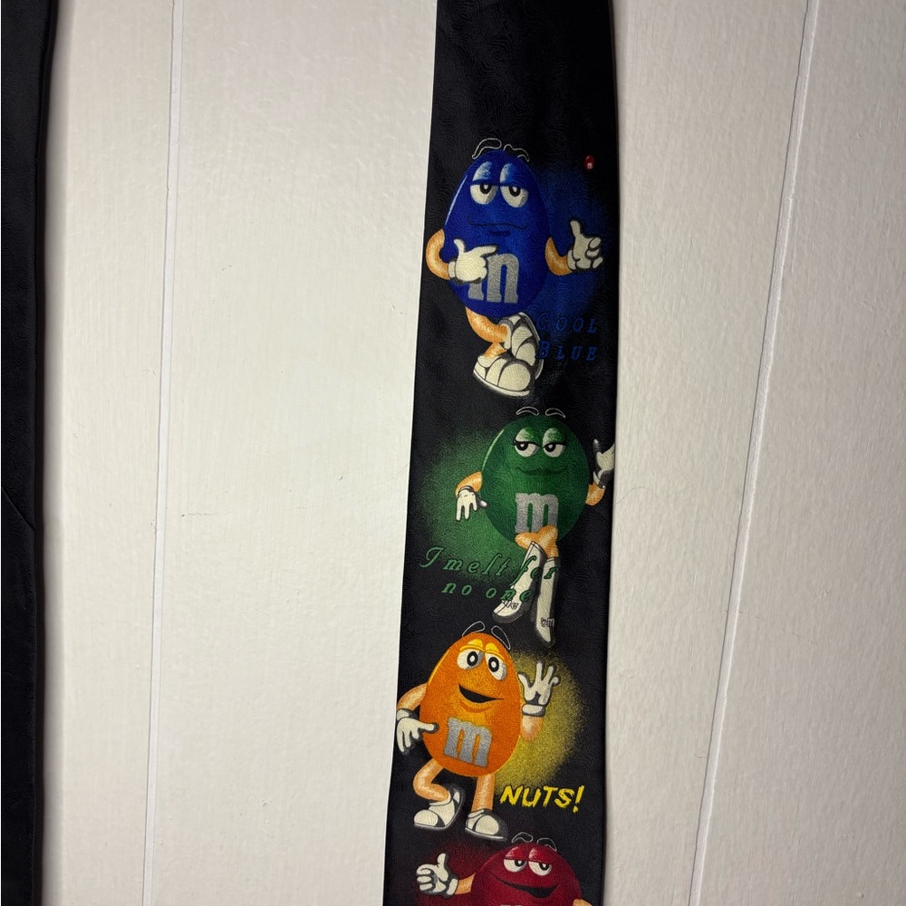 Vintage M&M'S Black Neck tie
